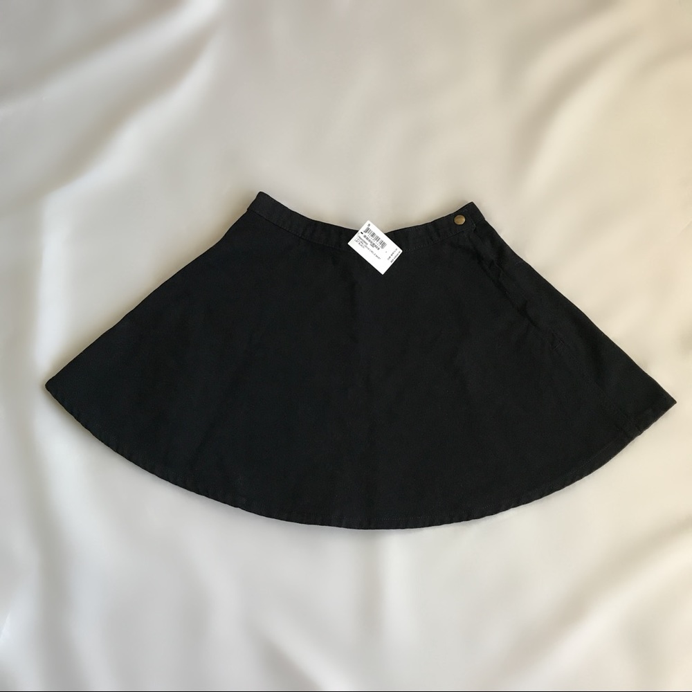 American Apparel Black Denim Circle Skirt